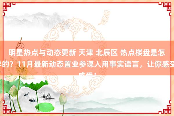 明星热点与动态更新 天津 北辰区 热点楼盘是怎样的？11月最新动态置业参谋人用事实语言，让你感受！