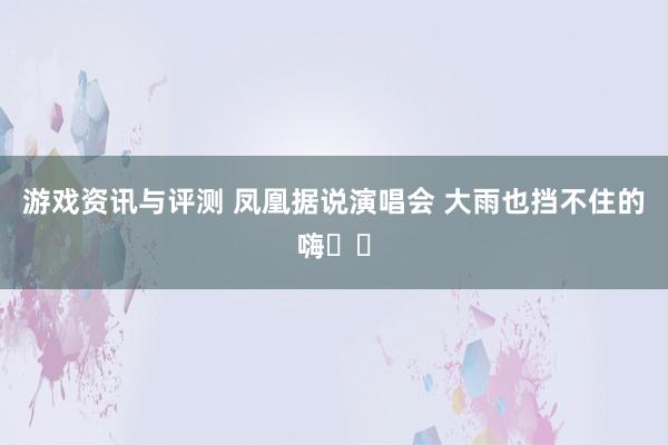 游戏资讯与评测 凤凰据说演唱会 大雨也挡不住的嗨✌️