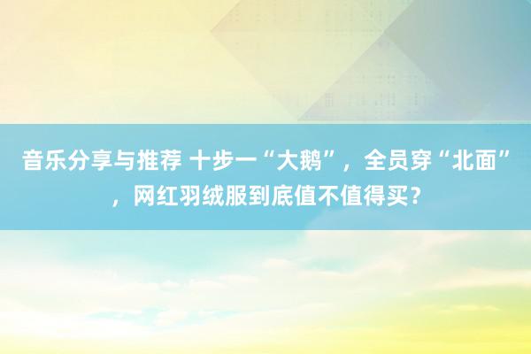 音乐分享与推荐 十步一“大鹅”，全员穿“北面”，网红羽绒服到底值不值得买？